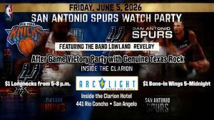 San Antonio Spurs NBA Finals watch party followed by live music with Lowland Revelry